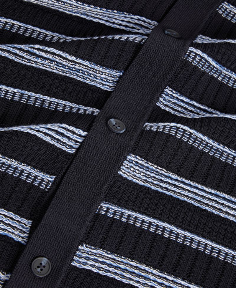 Men's Textured Pattern Short-Sleeve Shirt