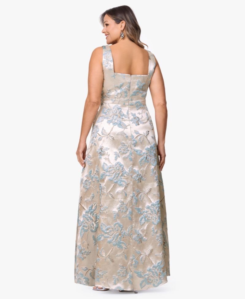 Plus Size Sleeveless Square Neck Long Dress