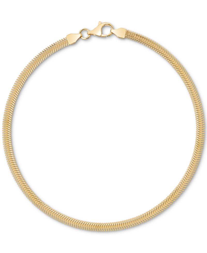 Diamond Cut Snake Chain Bracelet and Necklace (3mm) Collection in 10k Yellow Gold