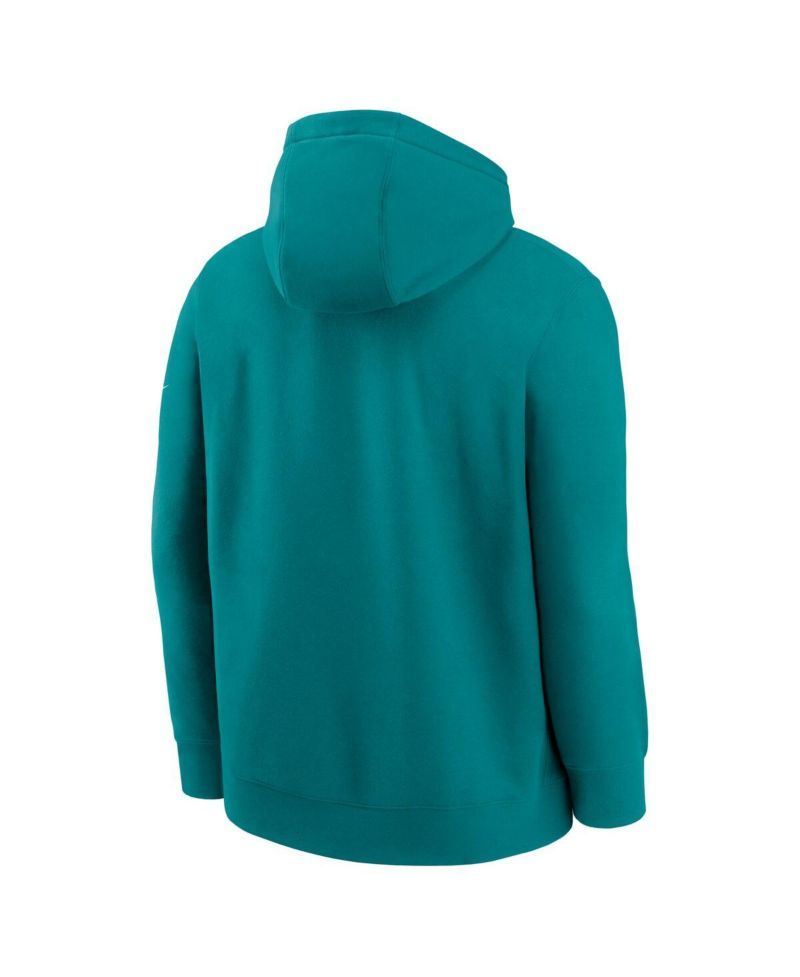 Men's Aqua Miami Dolphins Full Blitz Club Fleece Pullover Hoodie