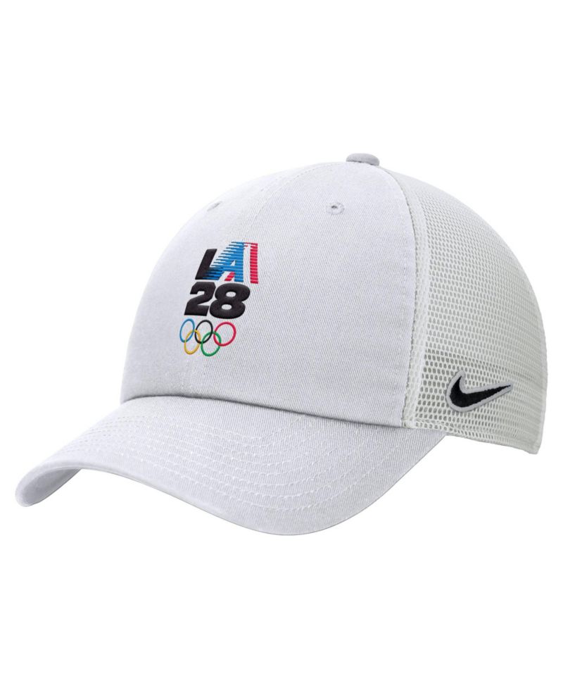 Men's White LA28 Summer Olympics Club Trucker Adjustable Hat