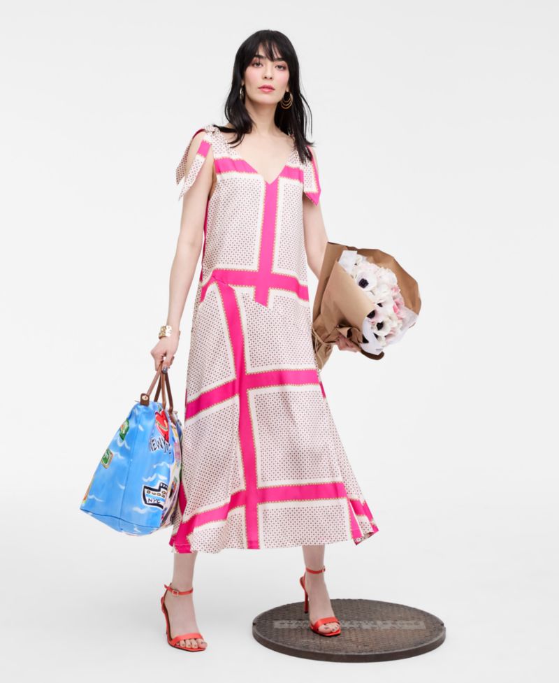 Women's Grid-Print Maxi Dress, Macy's Exclusive- Molly Rogers Capsule Collection