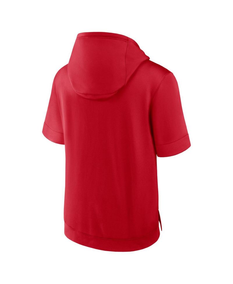 Men's Red St. Louis Cardinals Tri Code Lockup Short Sleeve Pullover Hoodie