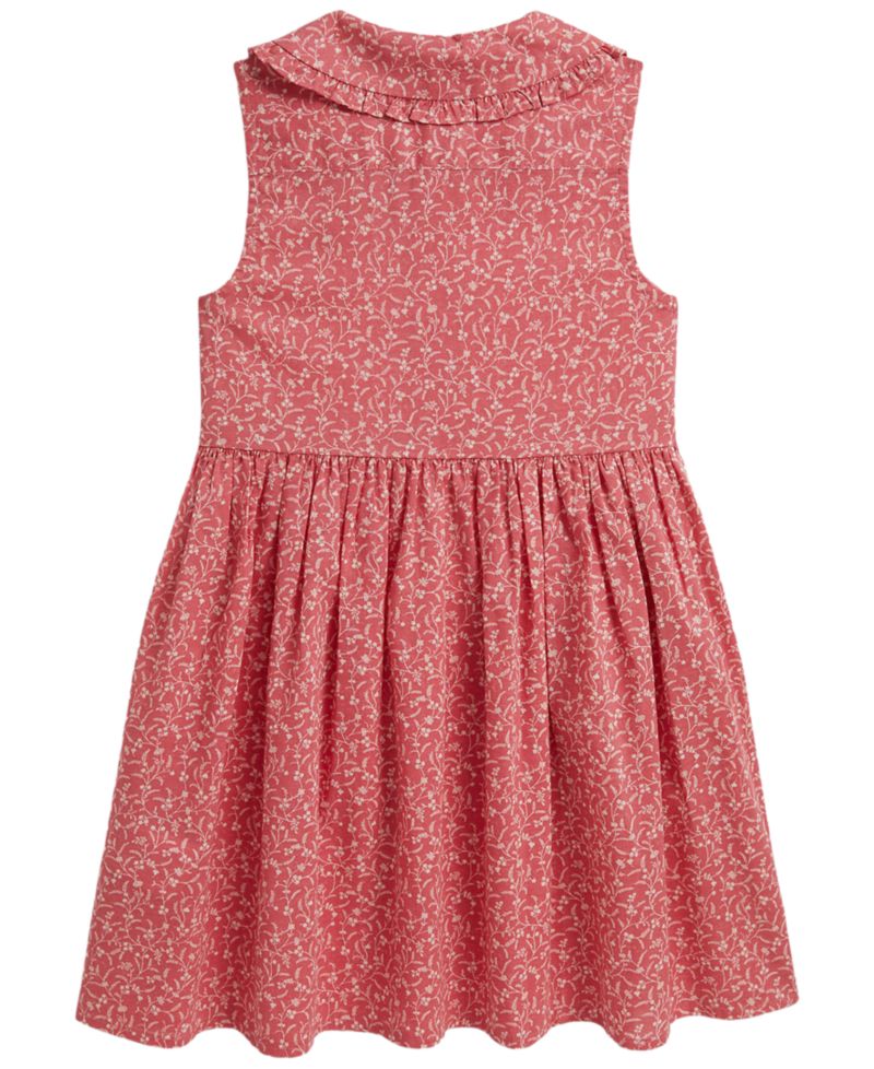 Girls' 2T-6X Floral Sleeveless Shirt Dress