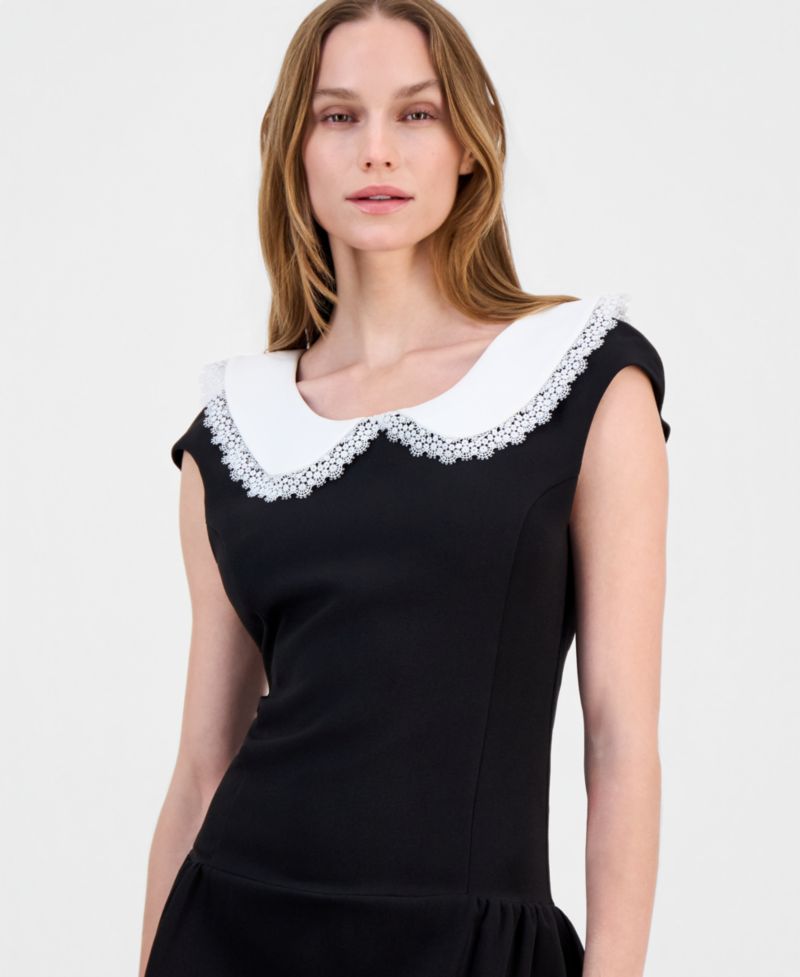 Isabetta Collared Fit & Flare Sleeveless Dress