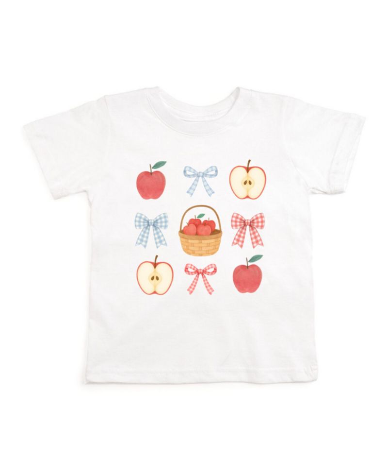 Baby Girls Apple Picking Cutie Short Sleeve T-Shirt