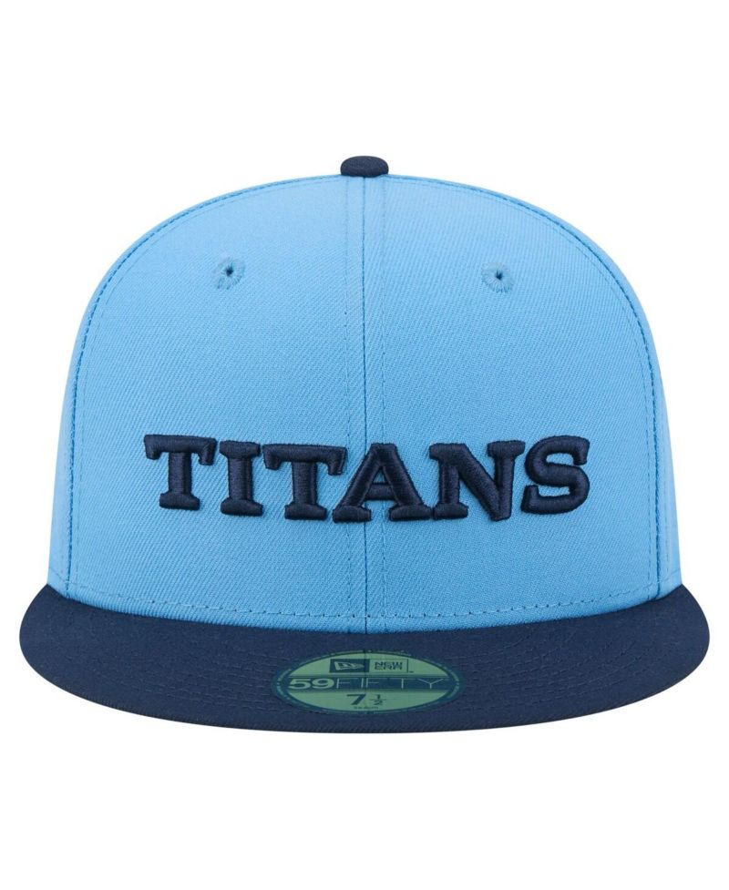 Men's Light Blue/Navy Tennessee Titans Wordmark 59FIFTY Fitted Hat