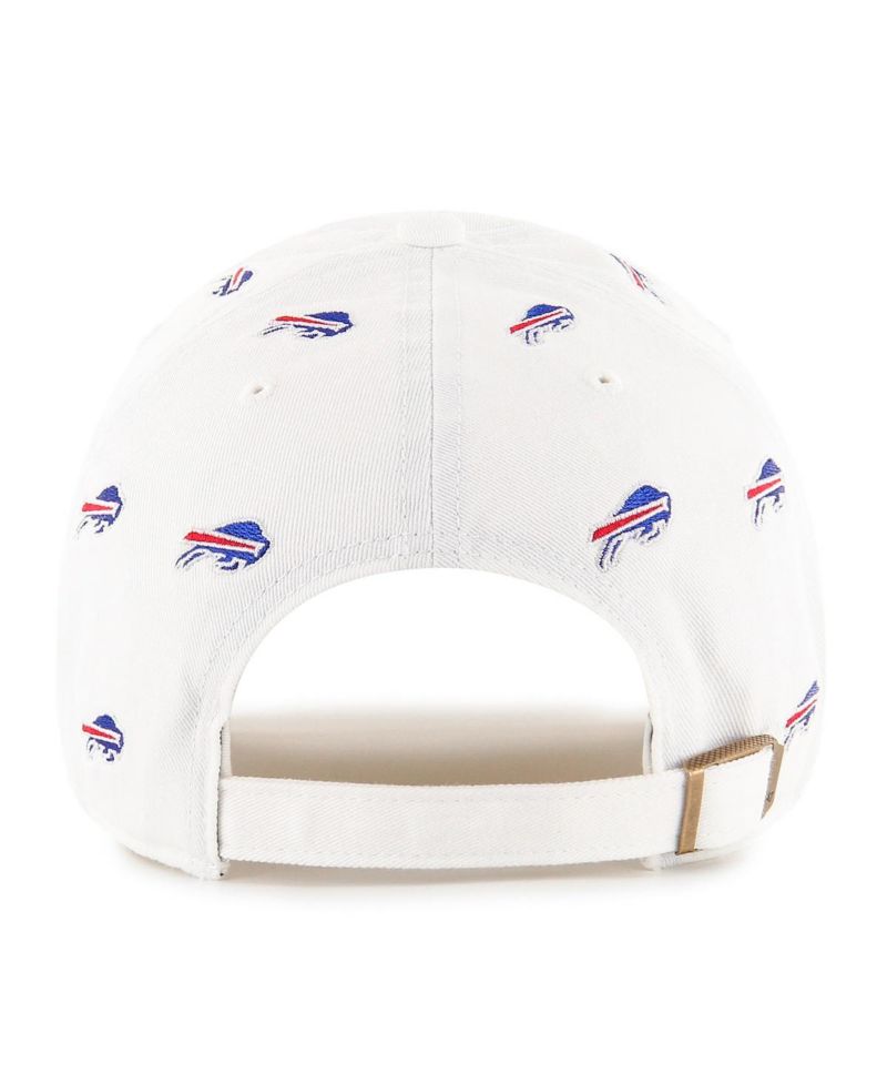 Men's and Women's White Buffalo Bills Confetti Clean Up Adjustable Hat