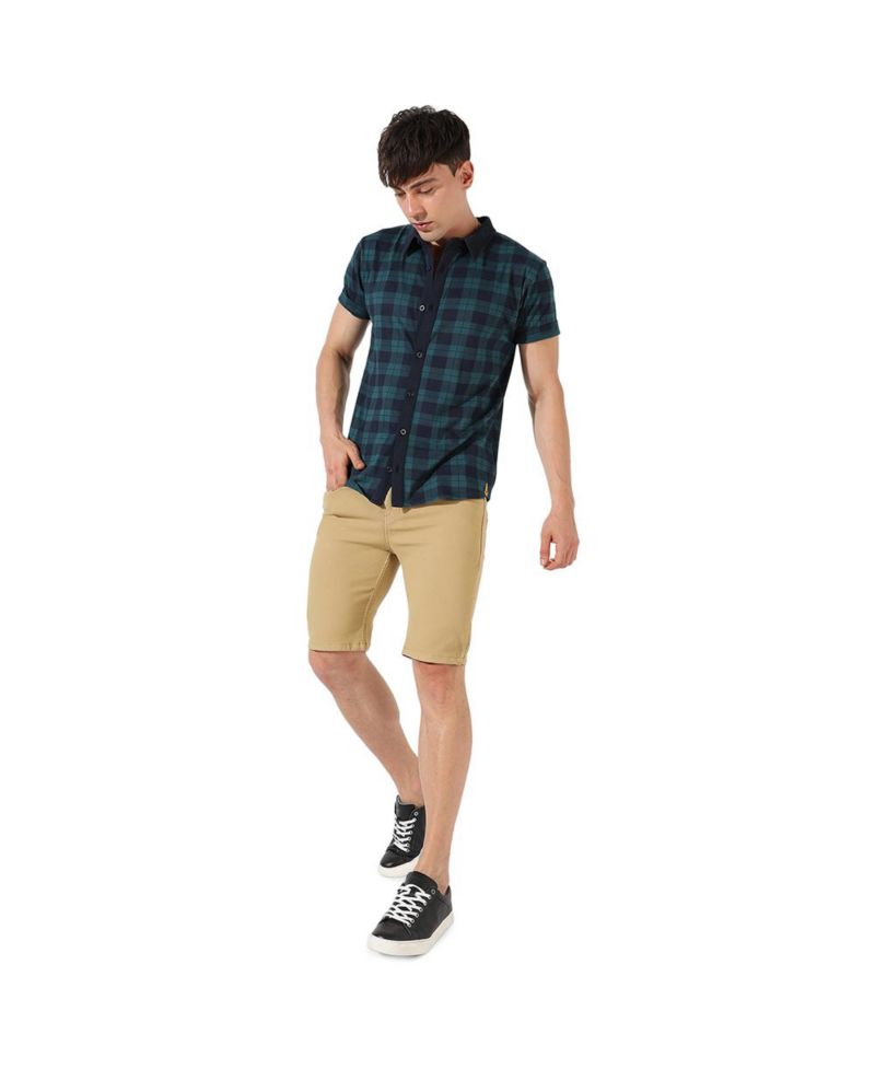 Men's Green & Blue Tartan Plaid Shirt