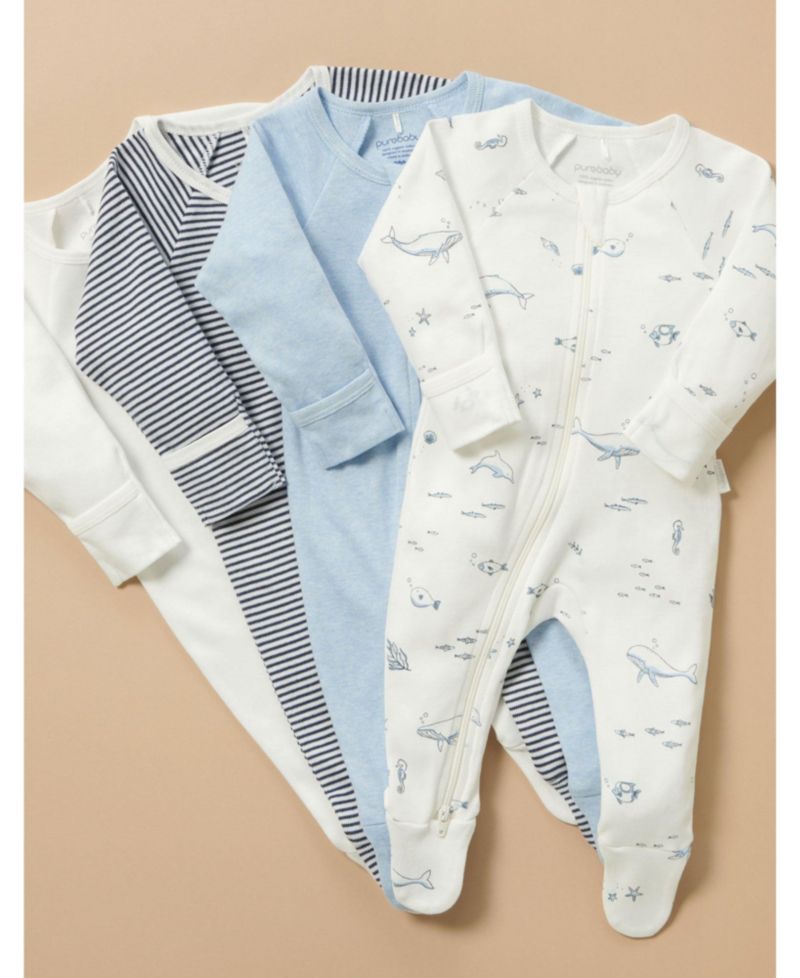 Baby Boys Zip Coverall 4 Pack