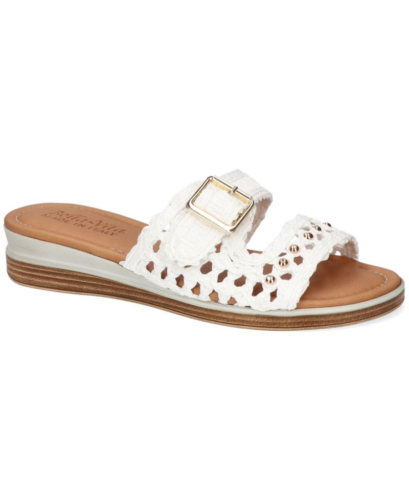 Women's Bar-Italy Slip-On Wedge Sandals