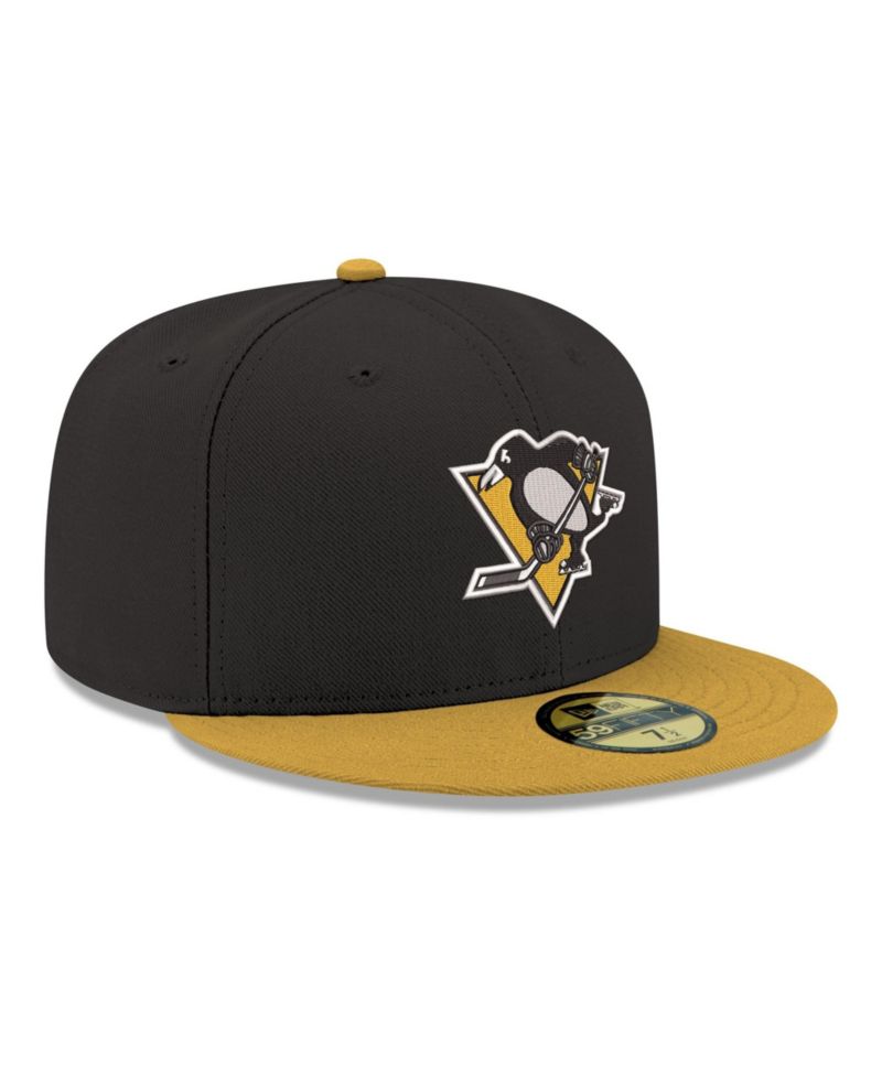 Men's Black Pittsburgh Penguins Core Logo Two-Tone 59FIFTY Fitted Hat
