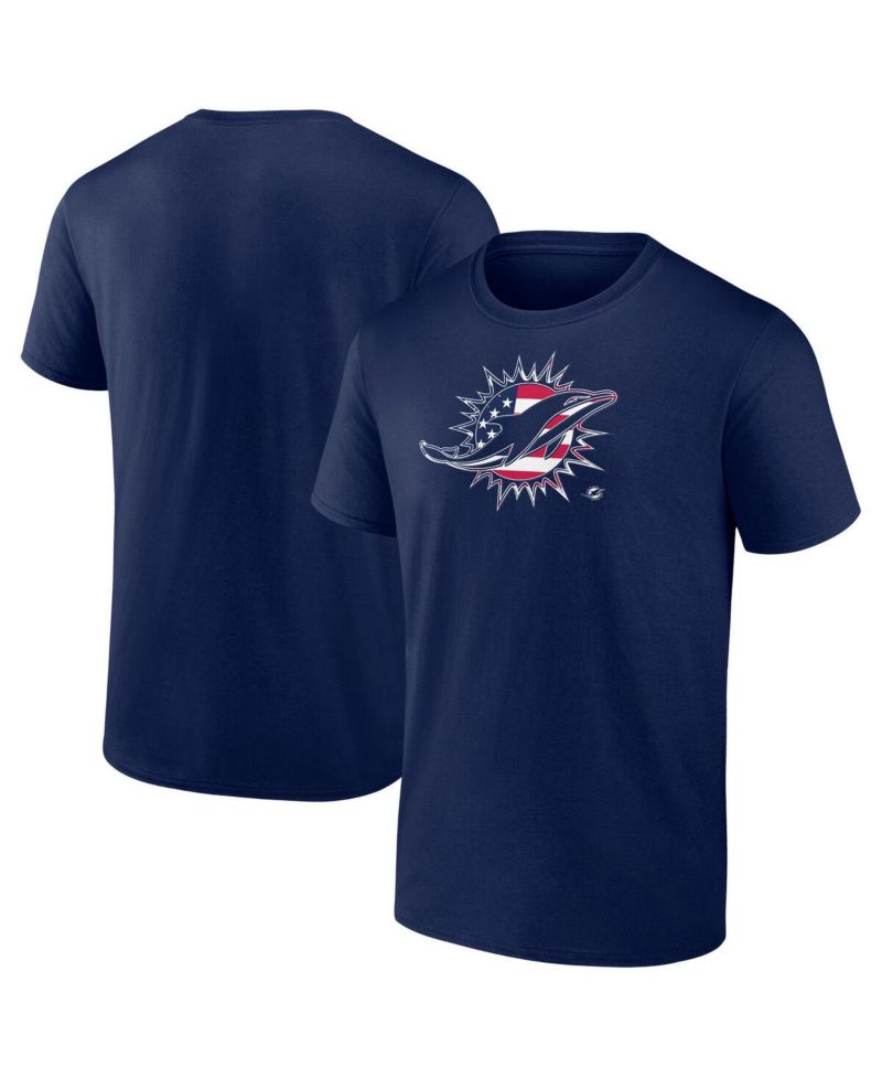 Men's Navy Miami Dolphins Big & Tall Americana T-Shirt