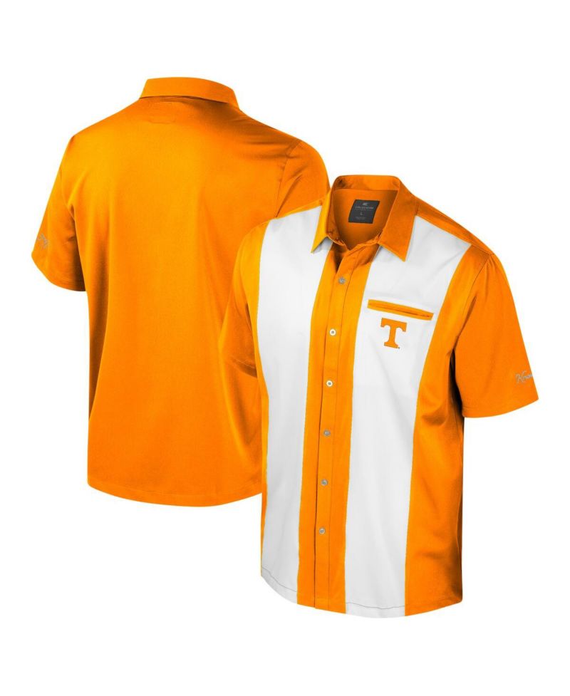 Men's Tennessee Orange Tennessee Volunteers Strike Bowling Button-Up Shirt