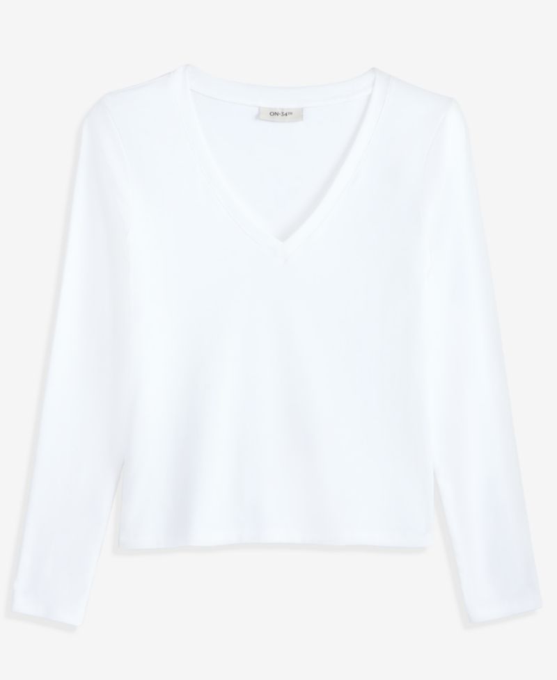 Women's Long Sleeve Cropped V-Neck Meet & Greet T-Shirt