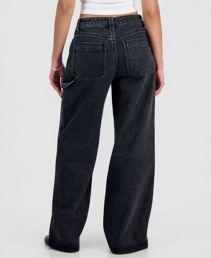 Juniors' High-Rise Ultra 90s Wide-Leg Carpenter Jeans