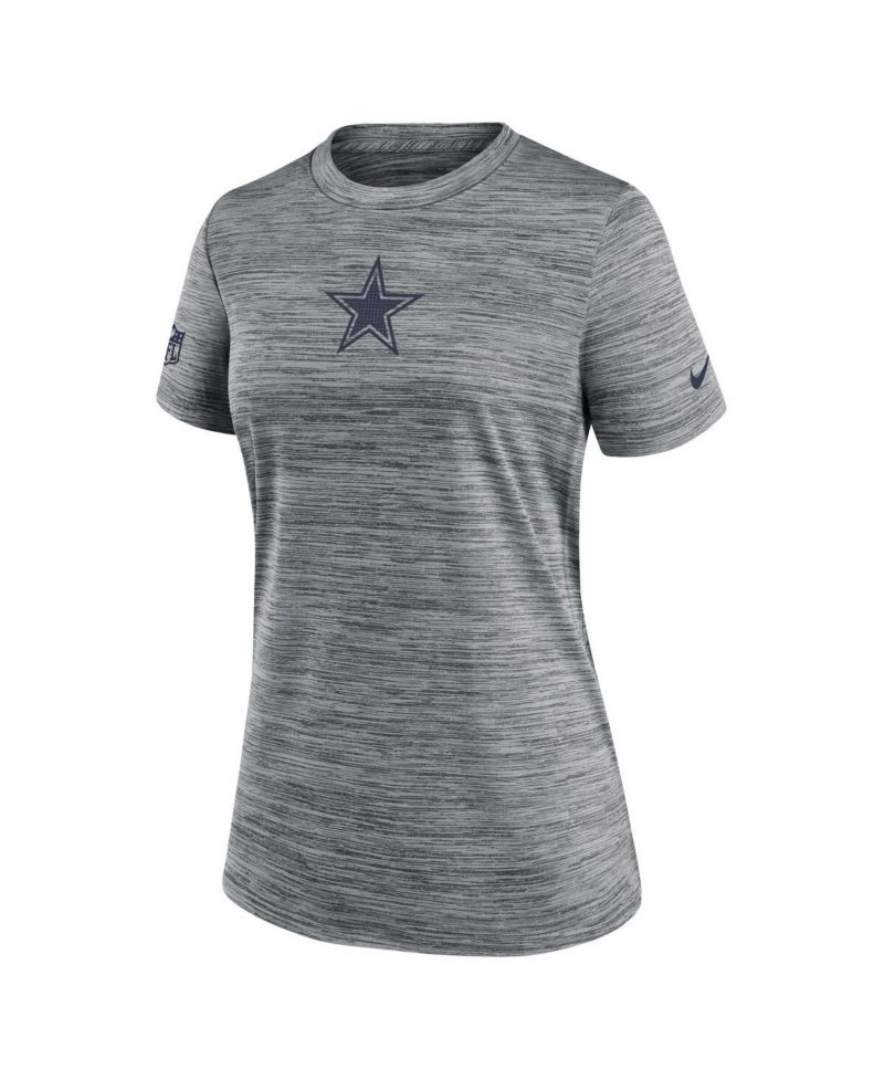 Women's Gray Dallas Cowboys Sideline Velocity Performance T-Shirt