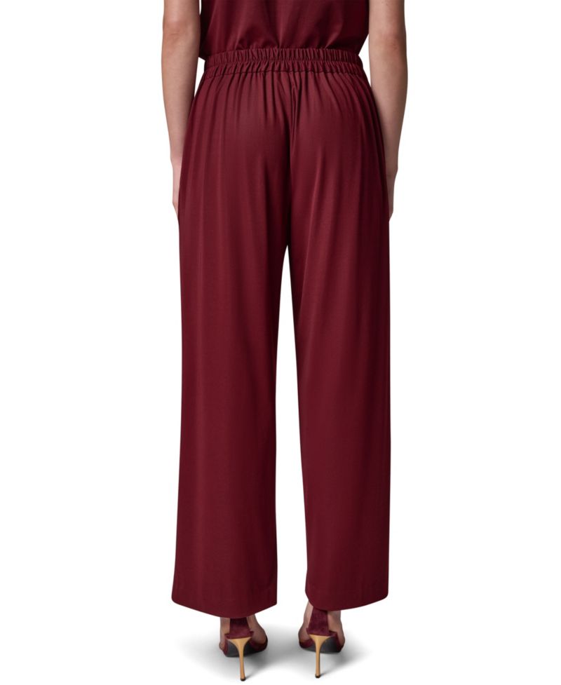 Women's Wide-Leg Pull-On Elastic-Waist Knit Pants