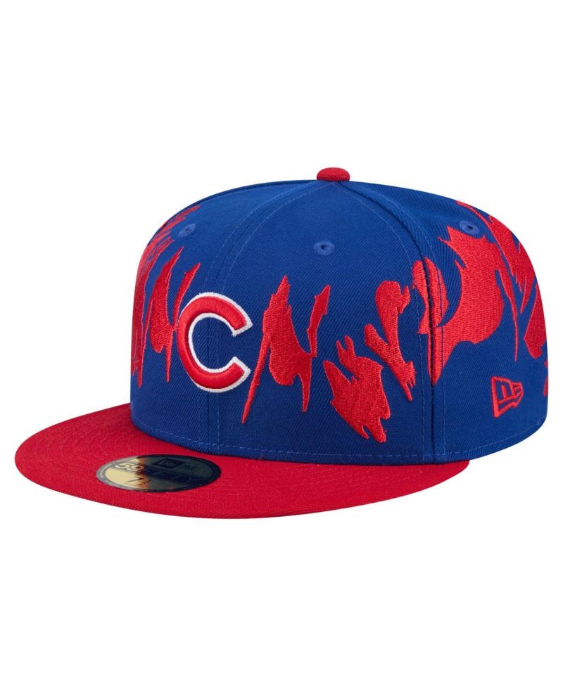 Men's Royal/Red Chicago Cubs Retro Pattern 59FIFTY Fitted Hat