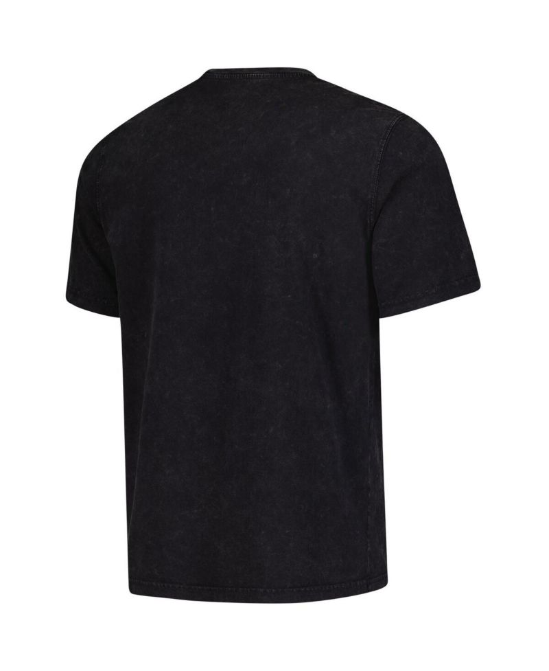 Men's and Women's Black Indiana Fever Rock Roll Collection Angus Mineral Wash T-Shirt