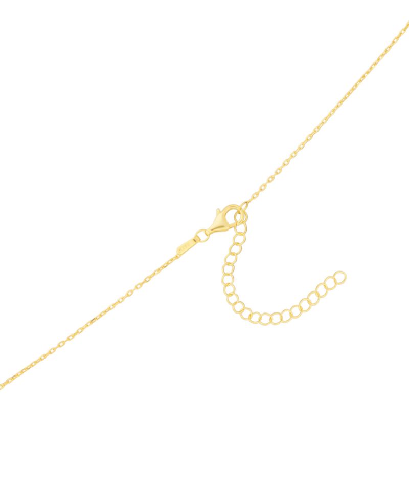 Cubic Zirconia Starburst Necklace (0.12 ct. t.w.) in 14k Gold Over Sterling Silver