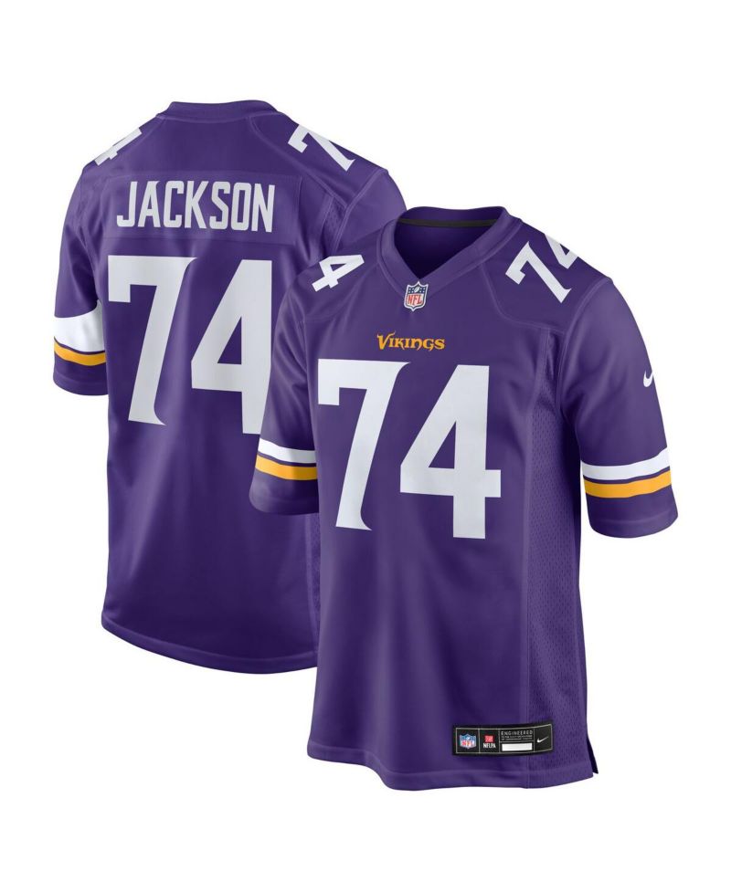 Men's Donovan Jackson Purple Minnesota Vikings 2025 NFL Draft First Round Pick Game Jersey