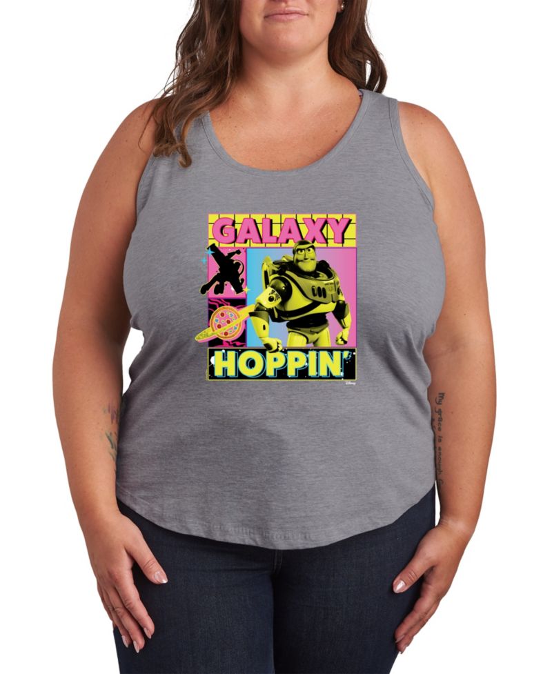 Plus Size Toy Story 4 Buzz Galaxy Hoppin Racerback Sleeveless Tank Top