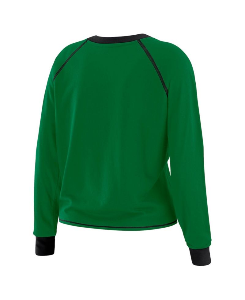 Women's Green New York Jets Tie-Front Long Sleeve T-Shirt