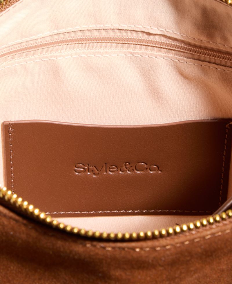 Floral Embroidered Double-Compartment Crossbody Bag