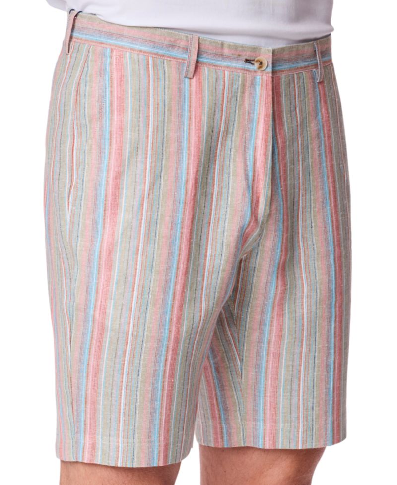 Men's Striped Slim-Fit Shorts