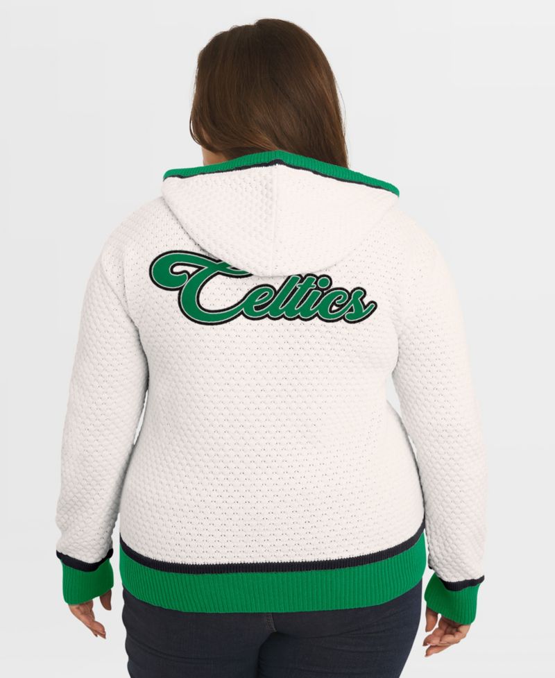 Women's Cream Boston Celtics Plus Size Hoodie