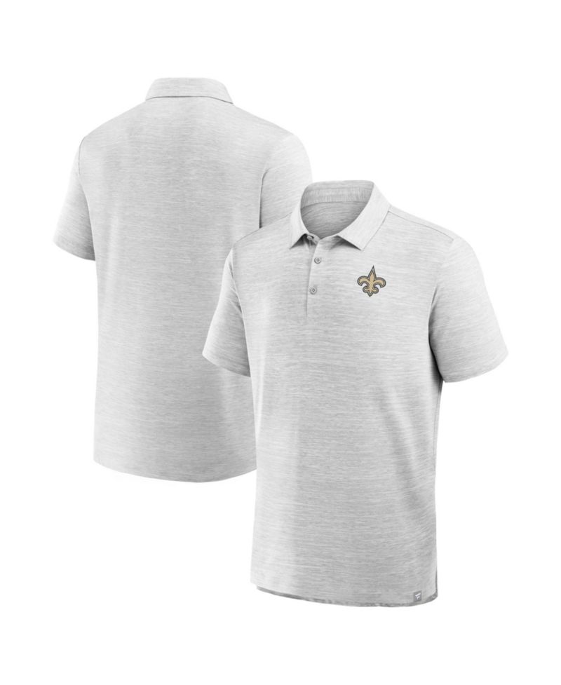 Men's Heather Gray New Orleans Saints Clutch Polo Shirt