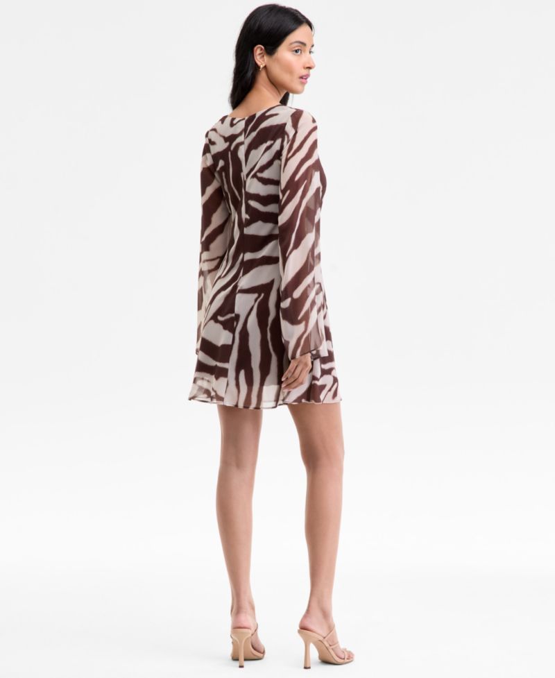 Juniors' Zebra-Print Mini Dress