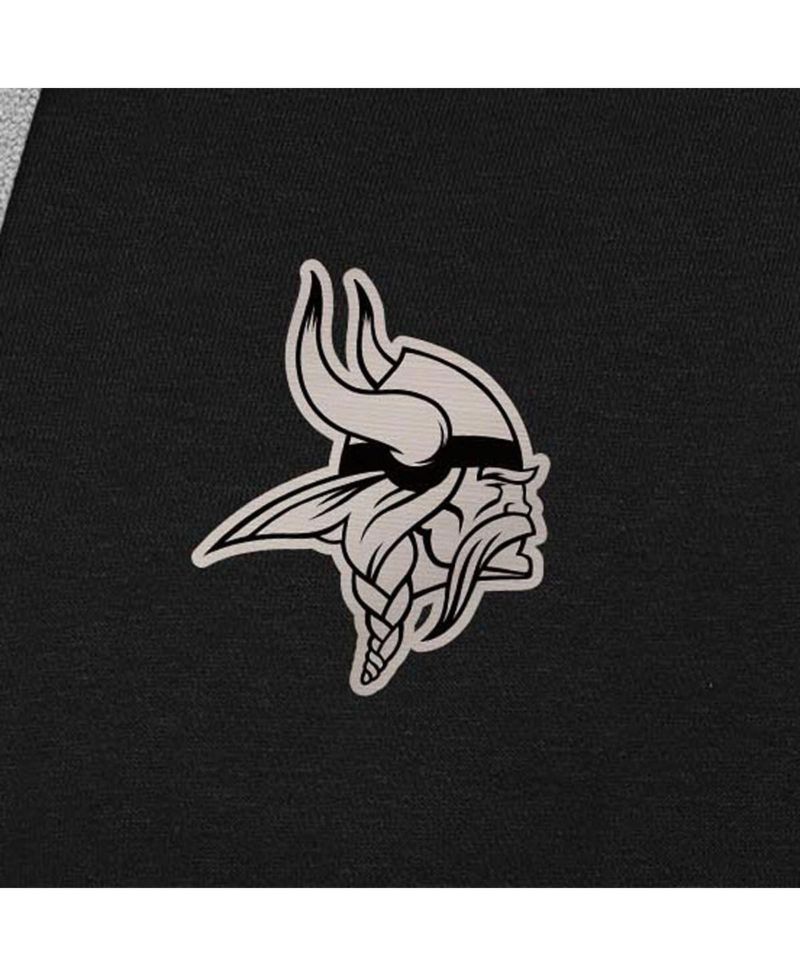Men's Black Minnesota Vikings Brushed Carbon Victory Pullover Hoodie