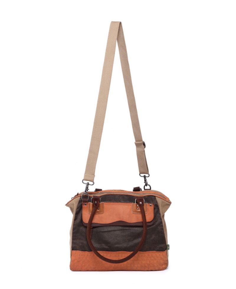 Tapa Canvas Satchel Bag