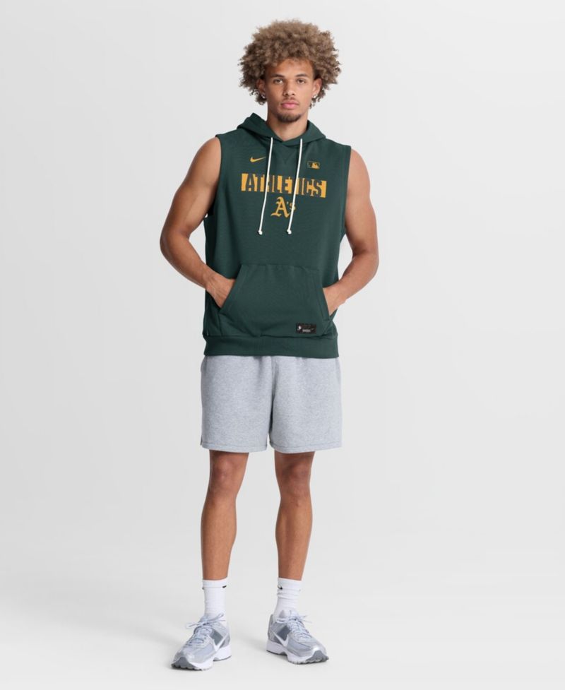 Men's Green Athletics Authentic Collection Standard Issue Dri-FIT Sleeveless Hoodie
