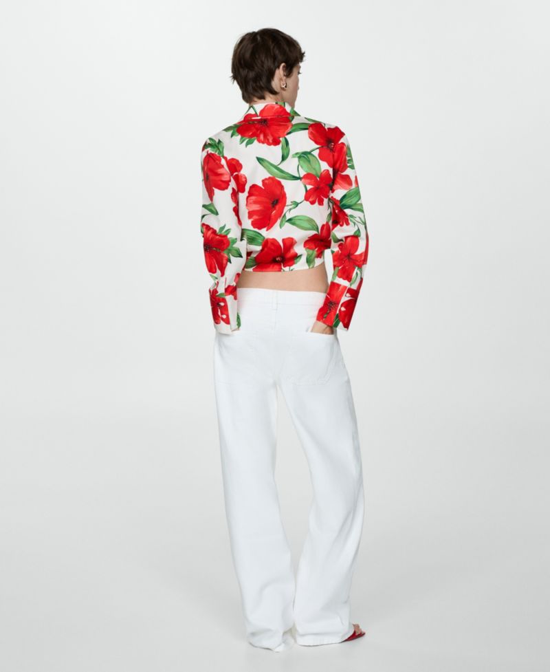Women's Bow Printed Shirt