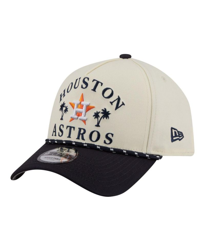 Men's Cream Houston Astros 2026 Spring Training Fan Pack Rope A-Frame 9FORTY Adjustable Hat