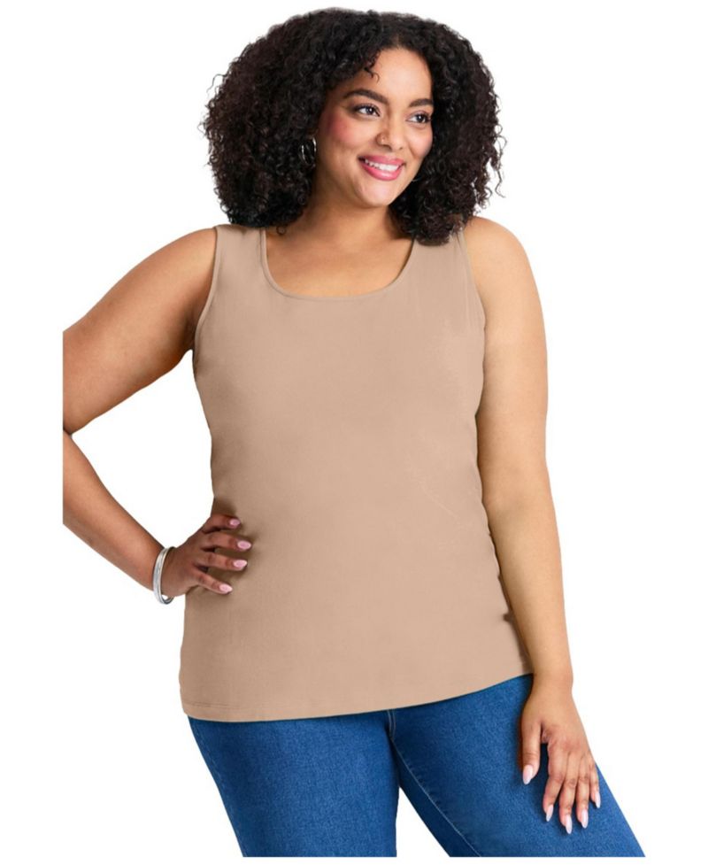Plus Size Basic Layering Women's Tank
