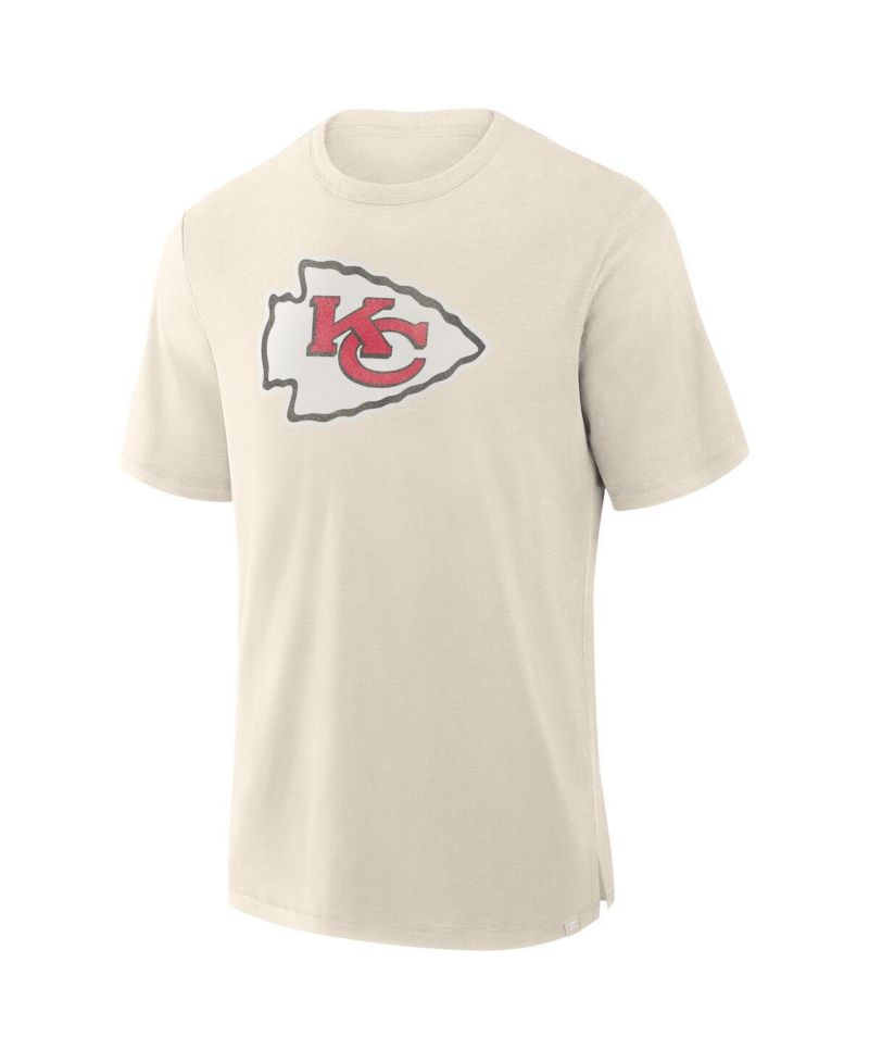 Men's Cream Kansas City Chiefs Slub T-Shirt