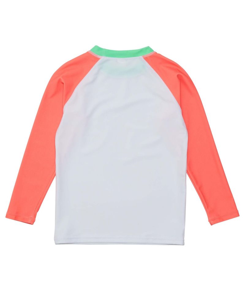 Big Boys White Coral Sleeve Sustainable Rash Top