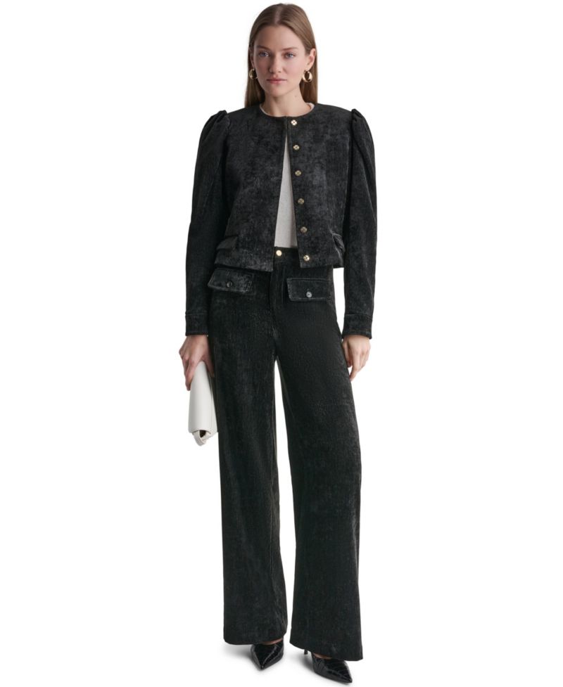 Women's Velvet Cropped Jacket