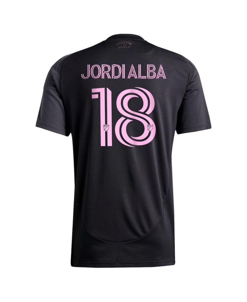 Men's Jordi Alba Ramos Black Inter Miami CF 2025 The Fortitude Kit Replica Player Jersey