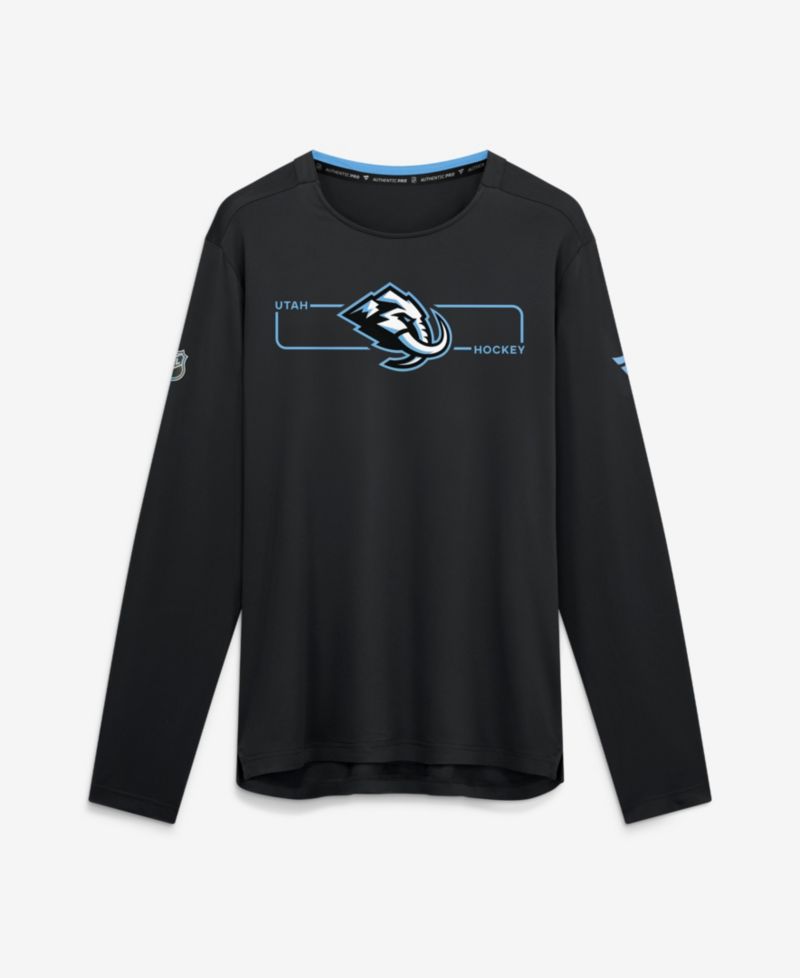 Men's Black Utah Mammoth Authentic Pro Rink Tech Long Sleeve T-Shirt