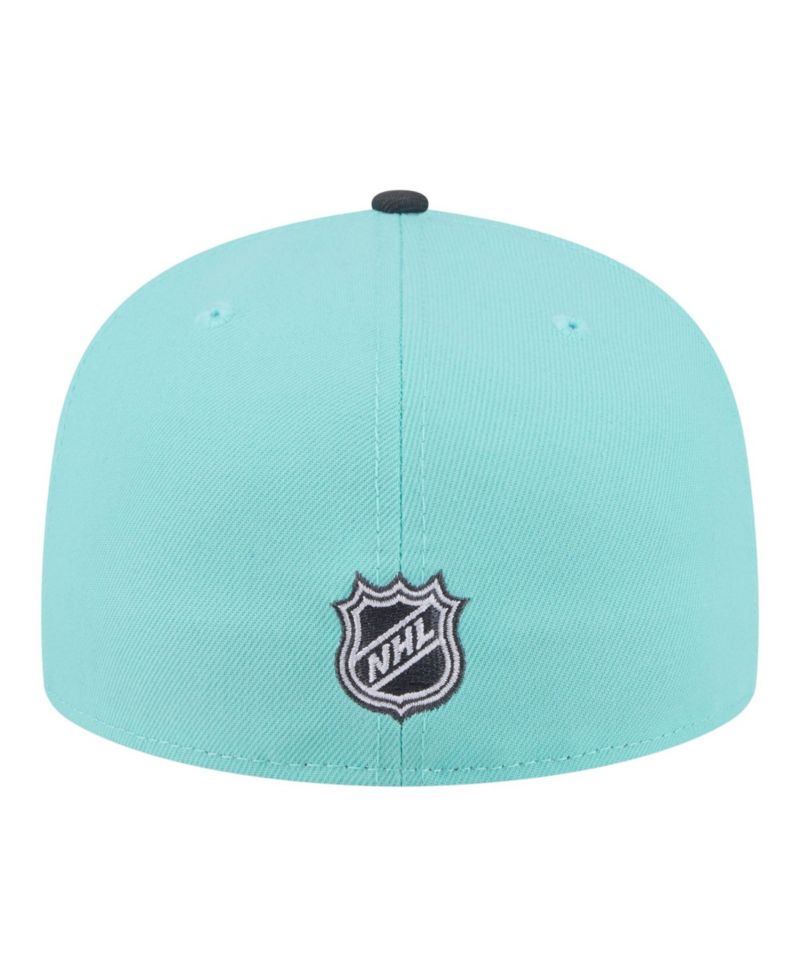 Men's Turquoise/Charcoal Detroit Red Wings Two-Tone Color Pack 59FIFTY Fitted Hat