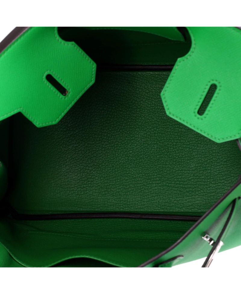 Birkin 30 Handbag Green Epsom with Palladium Hardware