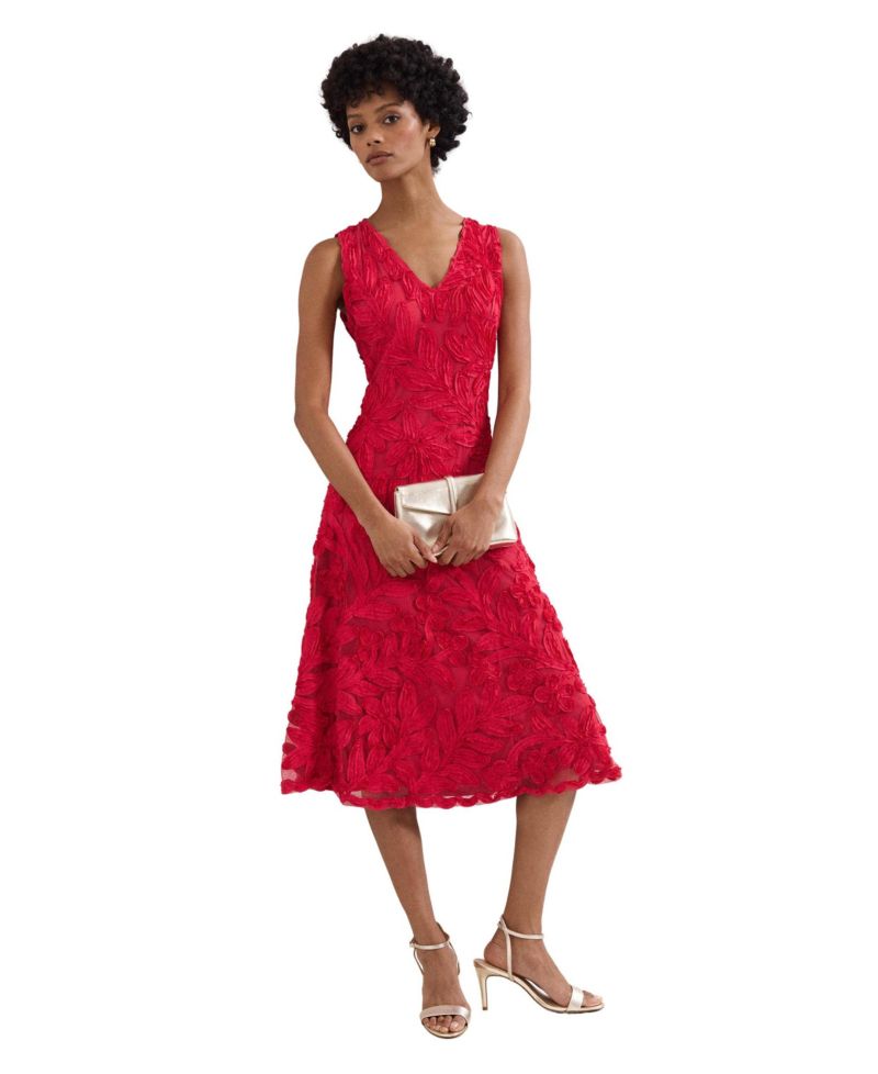 Women's Paloma Floral Embroidered Fit & Flare Dress