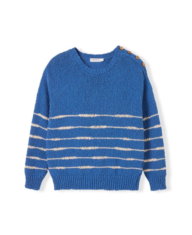 Women's Long Sleeve Drop Stitch Breton Sweater