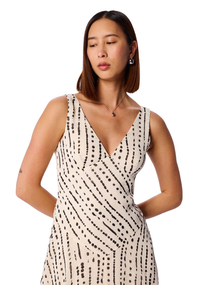 Women's Dashed Spot Dobby Maxi Dress