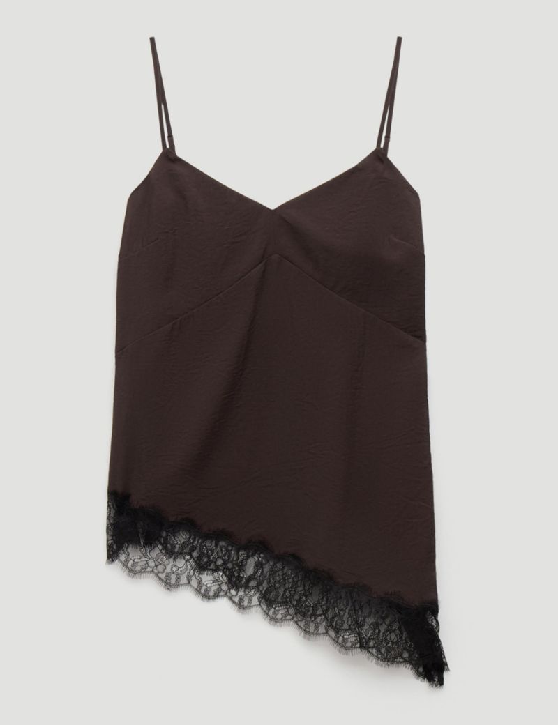 Women's Marnie Asymmetric Lace Trim Cami Top